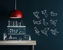 Origami Crane Wall Decal Modern Animal Wall Decals Vinyl Decors